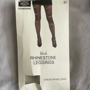 Women’s Black Rhinestone Leggings